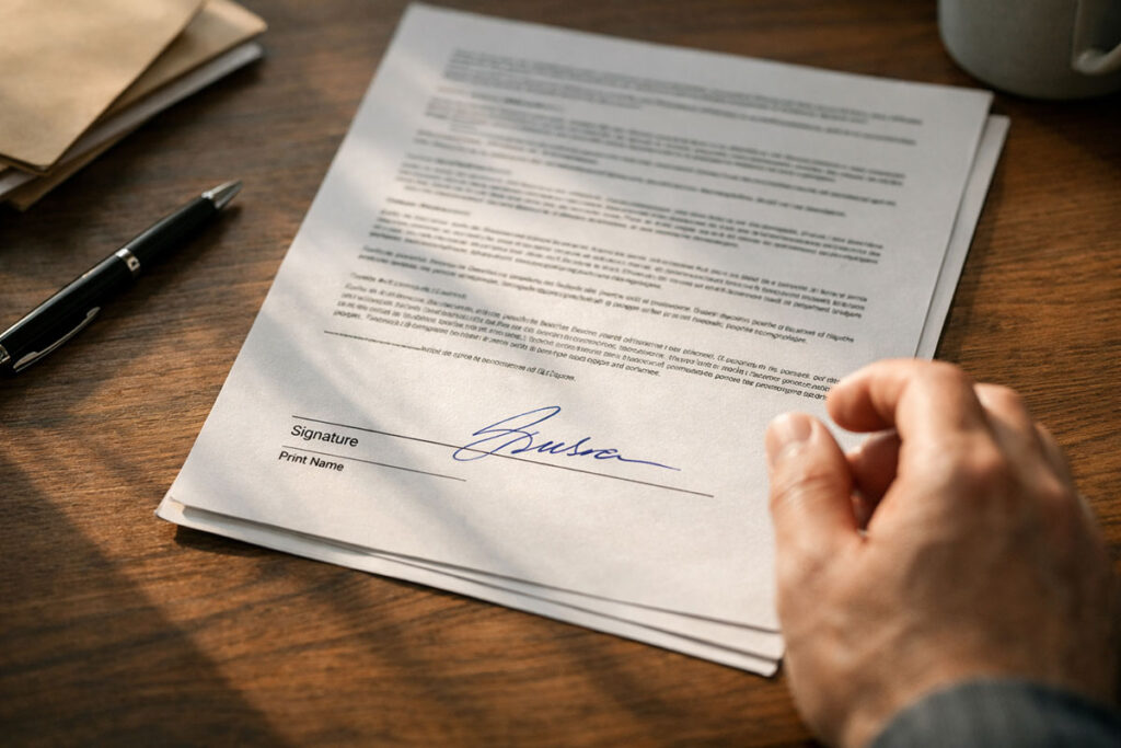 The Signature at the Bottom of the Page